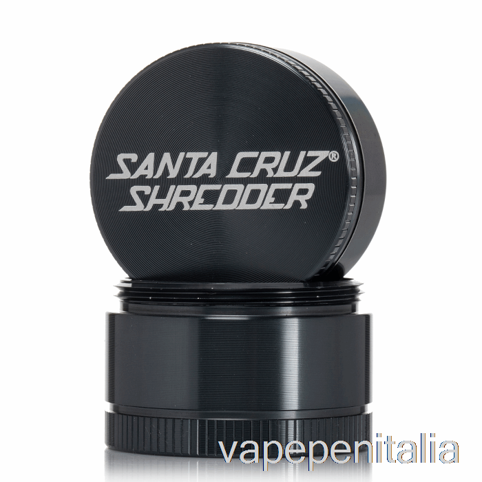Vape Italia Santa Cruz Trituratore 1,6 Pollici Piccolo Grinder In 3 Pezzi Grigio (40 Mm)